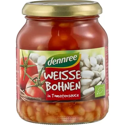 BIO - Feijão branco em molho de Tomate, 350 gr (250 gr)