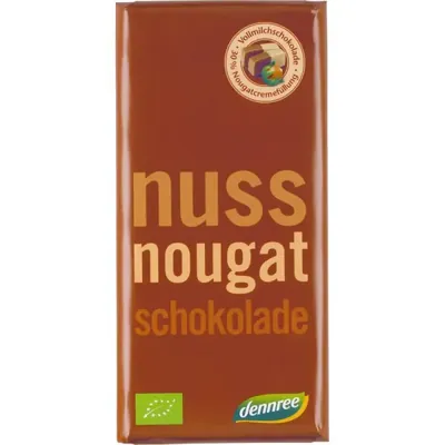 BIO - Chocolate de leite gordo nougat, 100g