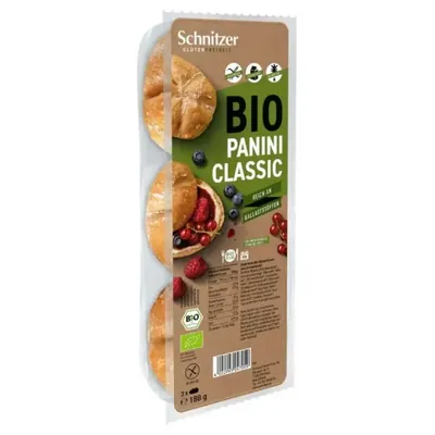 BIO - Pão Panini Classic, SEM GLÚTEN, 3 pães, 188g