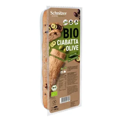 BIO - Pão Ciabatta com azeitona, SEM GLÚTEN, 180g