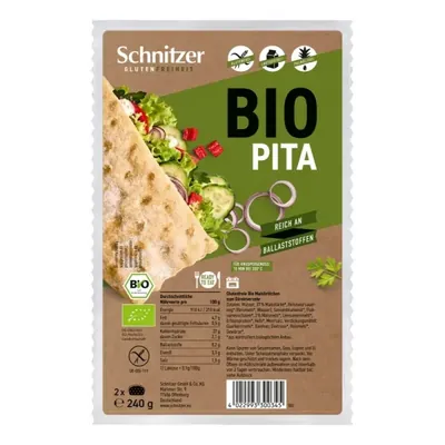 BIO - Pão Pita SEM GLÚTEN, 2 uni, 240g
