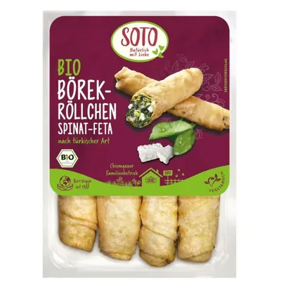 BIO - Rolinhos Borek Espinafre e Queijo Feta, VEGETARIANO, 4x47,5g