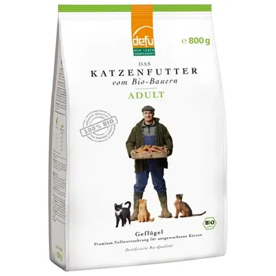 DEFU BIO - Refeição granulado p/ Gato Adulto, Aves, 800g