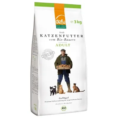 DEFU BIO - Refeição granulado p/ Gato Adulto, Aves, 3Kg