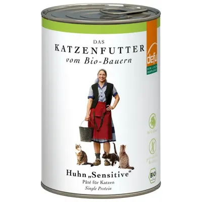DEFU BIO - Gato, Refeição húmida, Paté de Frango "sensitive", 410g
