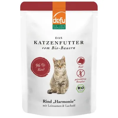 DEFU BIO - Gato, Refeição húmida - Bovino Harmony, 85g