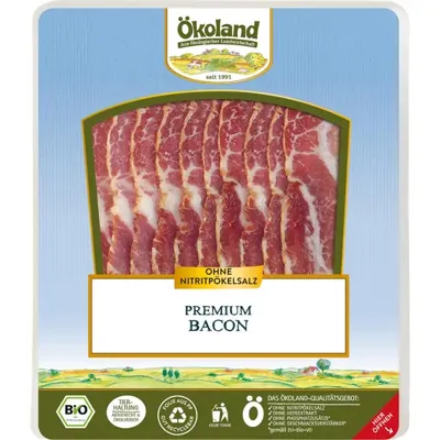 BIO - Bacon fumado, fatiado, Premium, 80g