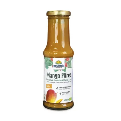 BIO - Puré de manga Alphonso, em garrafa de vidro, 210ml