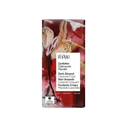 VIVANI - Chocolate BIO - Escuro & Amêndoa caramelizada, 80g