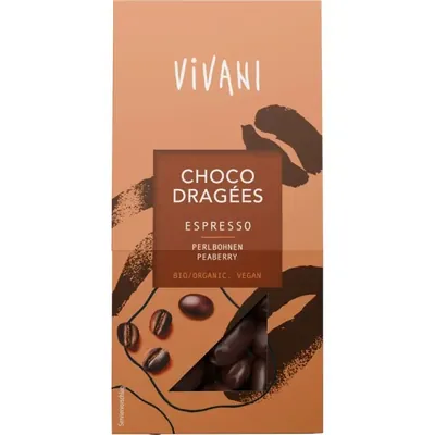 VIVANI - Chocolate BIO - Drageias de Chocolate com Café, 75g