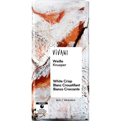 VIVANI - Chocolate BIO - Branco c/ crocantes de Arroz, 80g