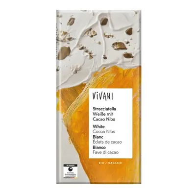 VIVANI - Chocolate BIO - Stracciatella de Chocolate Branco c/ Nibs de Cacau, 80g