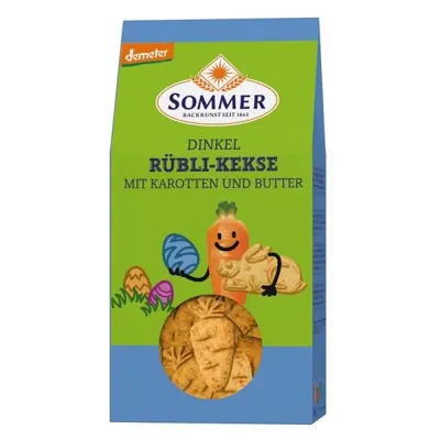 BIO - Bolachinha de Espelta com cenoura e manteiga, DEMETER, 150g