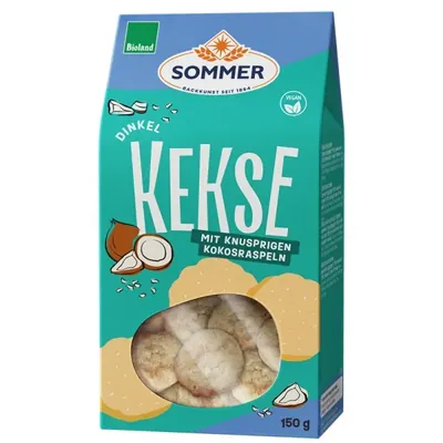 BIO - Biscoitos de Espelta e Coco, Vegan, 150g