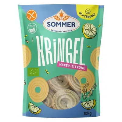 BIO - Rosquinhas de Aveia e Limão, VEGAN, SEM GLÚTEN, 125g