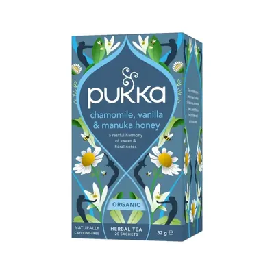 BIO - PUKKA - Camomila, Baunilha e Mel de Manuka, 20 saq. x 1,6g