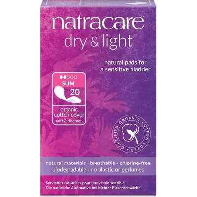 NATRACARE - Pensos incontinência - dry & light, slim, 20un
