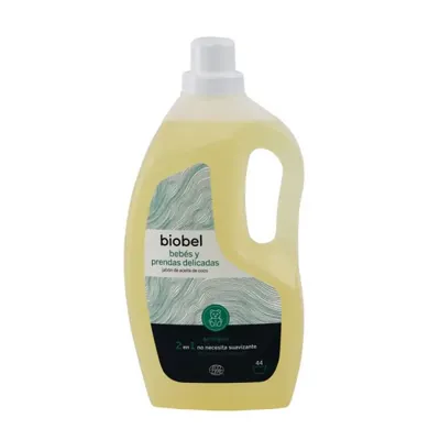 BIOBEL - Detergente líquido, roupa de bebé e delicada, 2 em 1, 1,54L