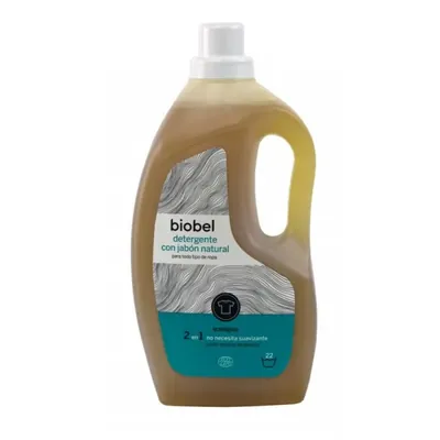 BIOBEL - Detergente líquido para roupa, Sabão Natural com Alfazema 2 em 1, 1,54L