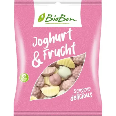 BIO - Gomas de Fruta e Iogurte, BIOBON, SEM GLÚTEN, 100g