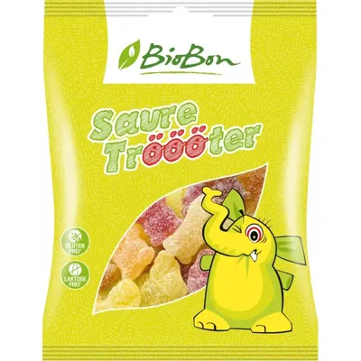 BIO - Gomas ácidas de Fruta, BIOBON, SEM GLÚTEN, 100g